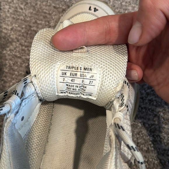 balenciaga triple s size 41 white - Picture 6 of 6